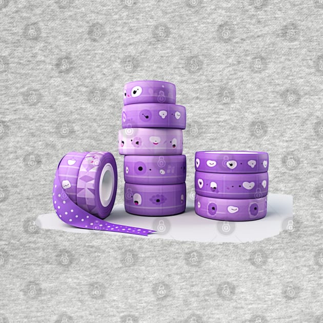 rolls of purple tape by MilkyBerry